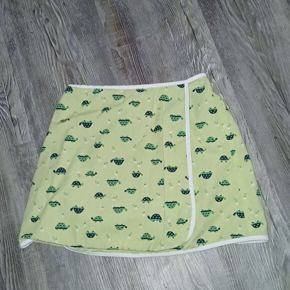 Gymboree vintage  prep club turtles skirt 2in1 reversible  Sz 4 - Picture 1 of 4